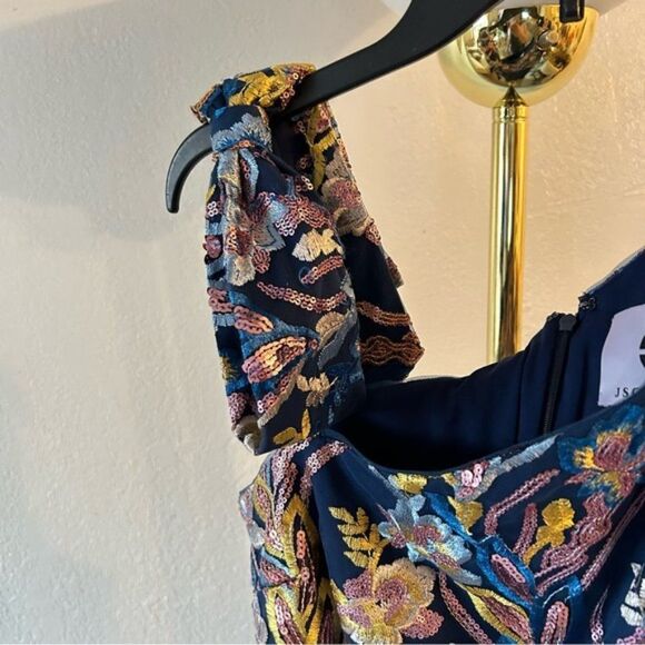 JS COLLECTION Bow Shoulder Wide Leg Women's Jumpsuit SIZE 16 - Picture 5 of 8